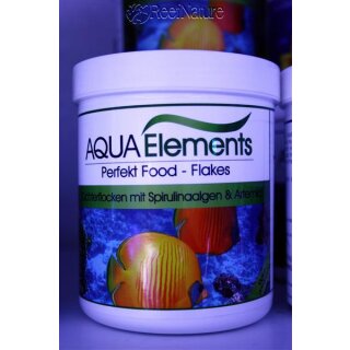 AquaElements Perfekt Flockenfutter - Spirulinaalgen & Artemia 1000 ml / 120 g